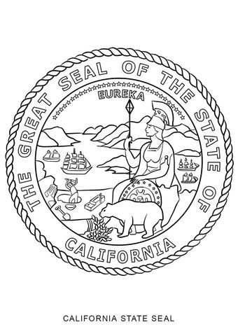 California state seal coloring page from california category select from printable crafts of caâ coloring pages flower coloring pages flag coloring pages