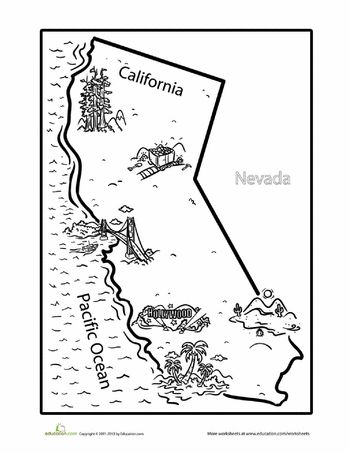 California worksheet education coloring pages third grade social studies california history
