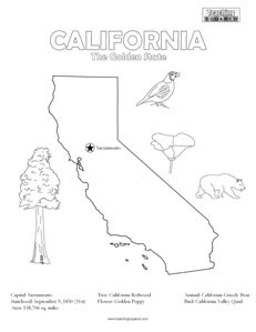 California coloring page