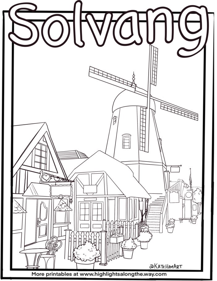 California road trip coloring pages