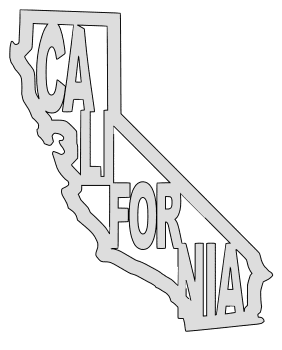 California â map outline printable state shape stencil pattern â diy projects patterns monograms designs templates