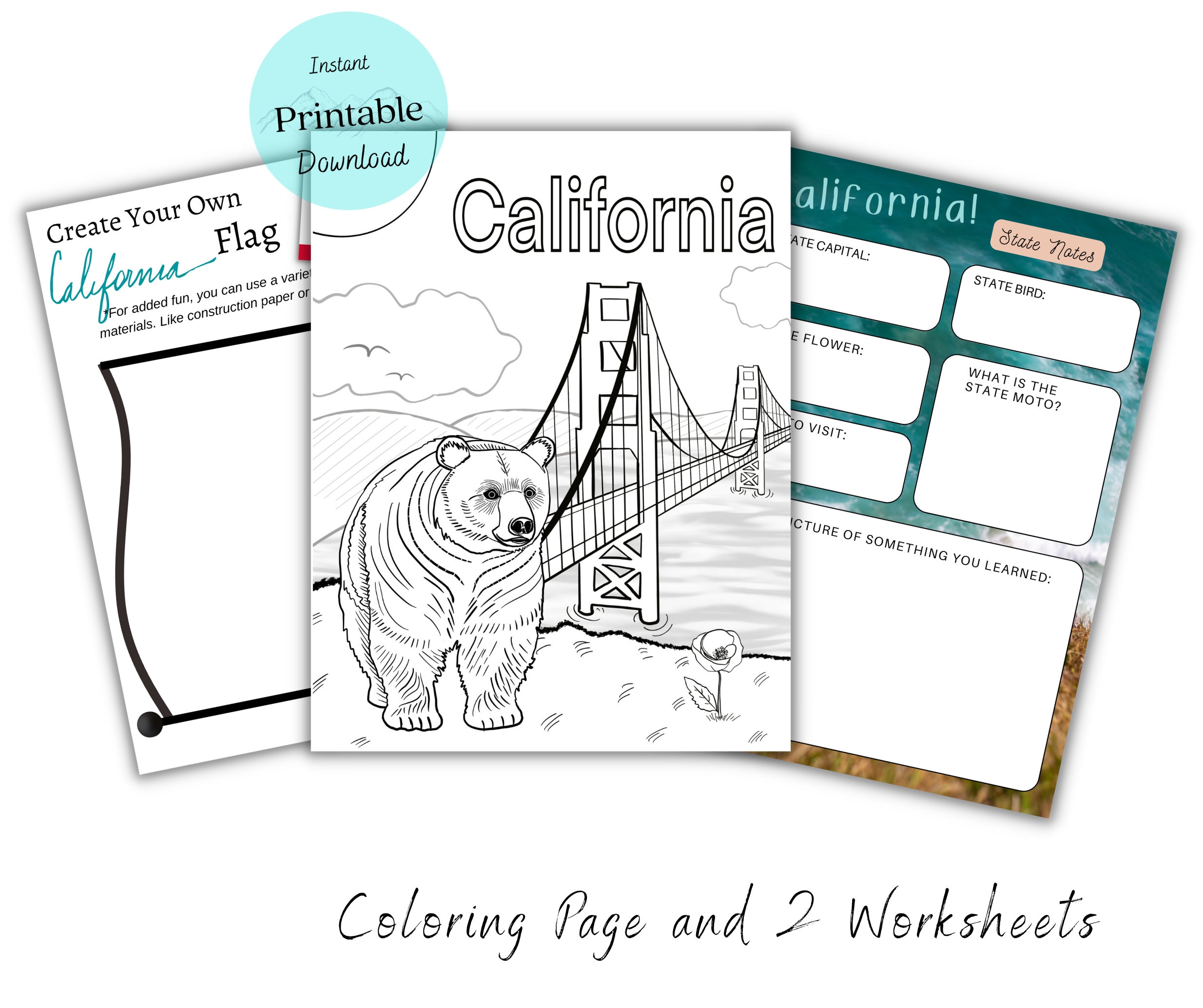 California coloring page us coloring page california