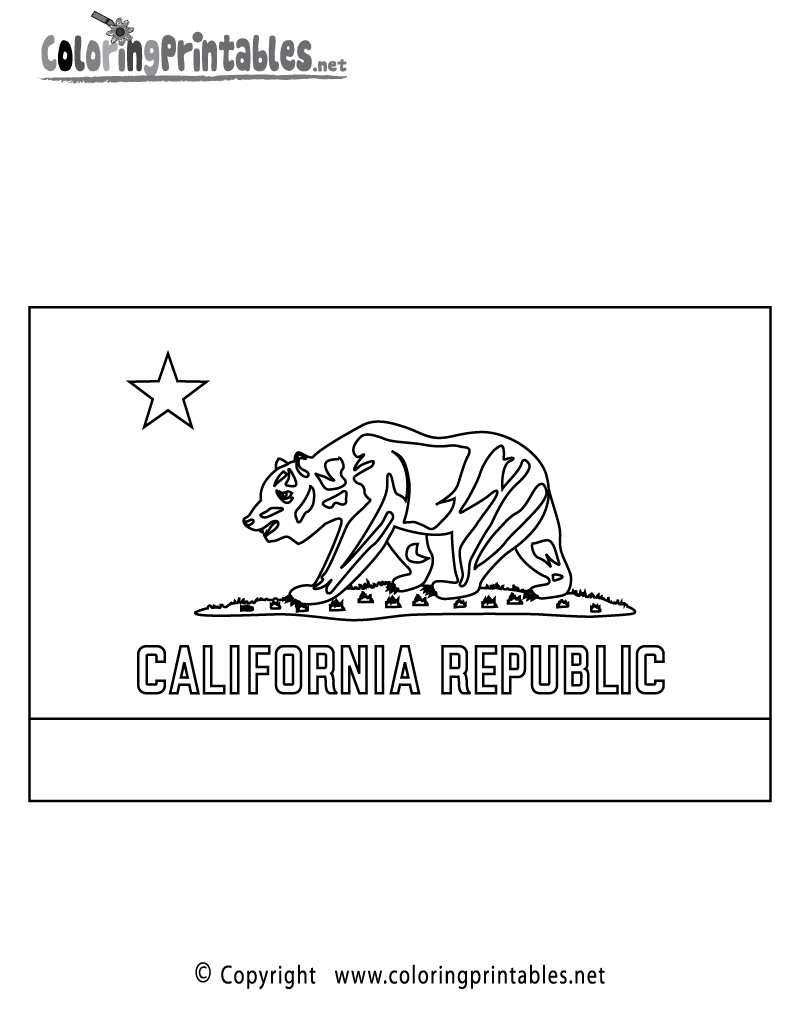 California flag coloring page