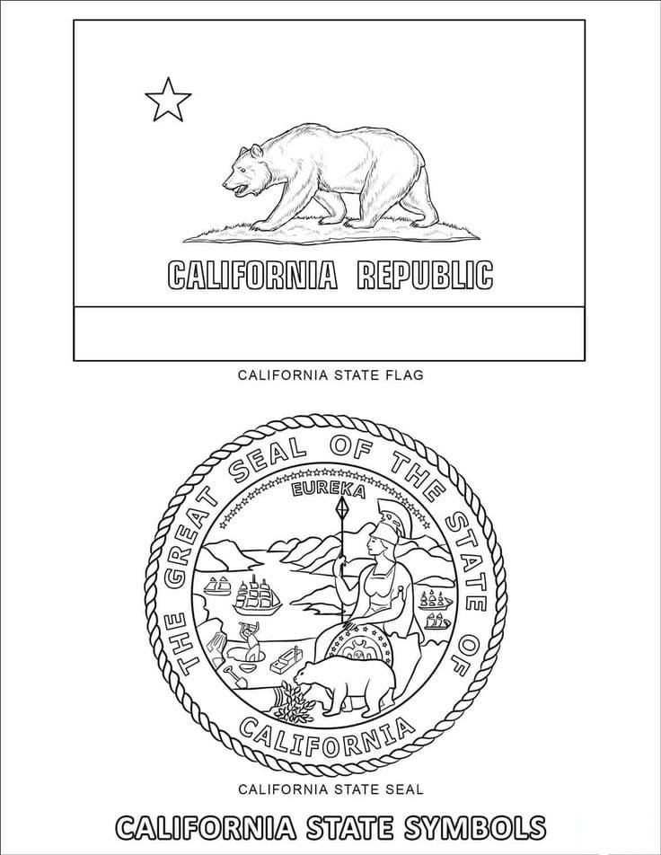 California coloring pages printable for free download