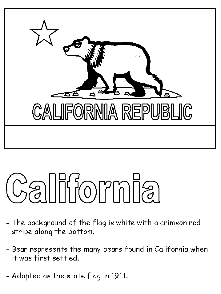 California state flag flag coloring pages california flag california state flag
