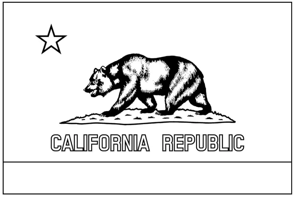 California flag coloring page