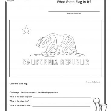 Coloring page state flag kansas printable worksheet