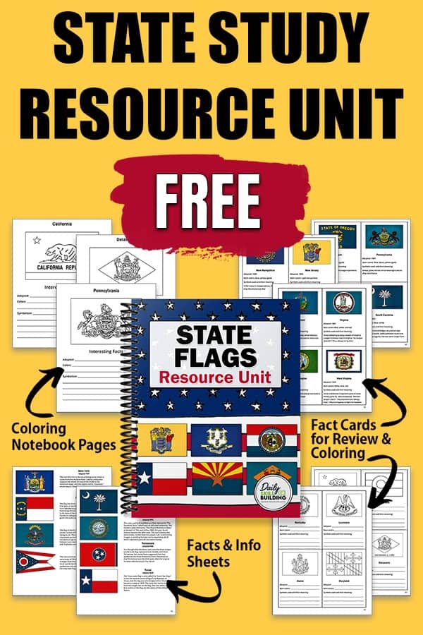 Free state flags worksheets and fact cards