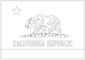 California flag coloring by mrfitz tpt