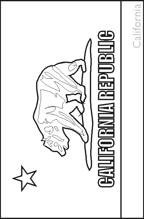 California flag coloring page