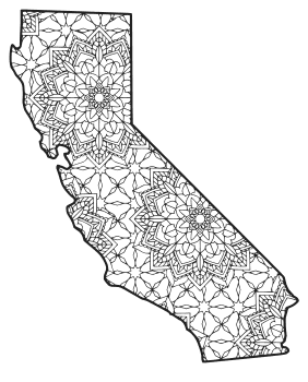 California â map outline printable state shape stencil pattern â diy projects patterns monograms designs templates