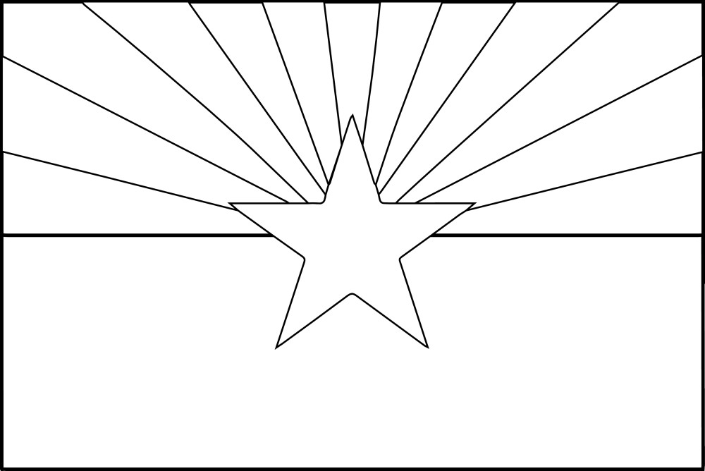 Free printable arizona state flag color book pages x