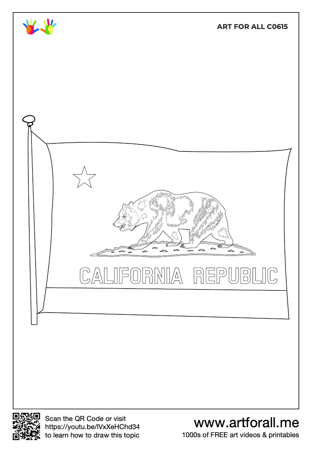 How to draw the state flag of california