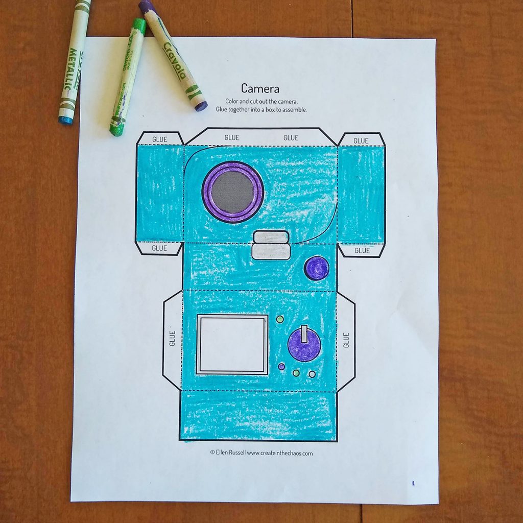 Printable camera papercraft