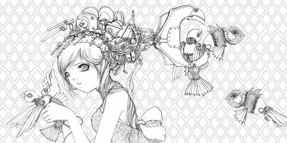Pop manga coloring book by camilla derrico