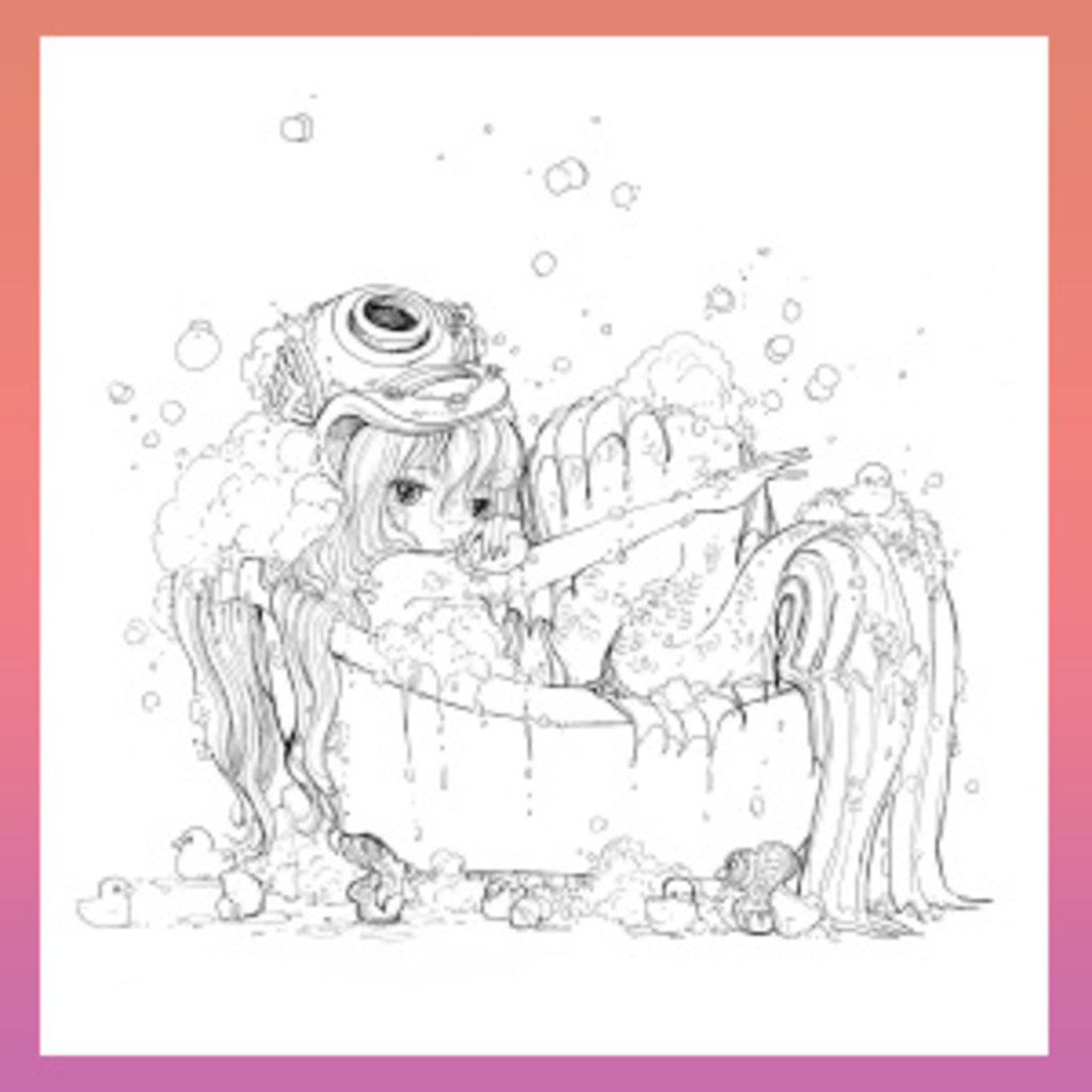 Pop manga mermaids other sea creatures coloring book pb