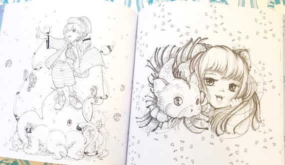 Pop manga mermaids and other sea creatures coloring book