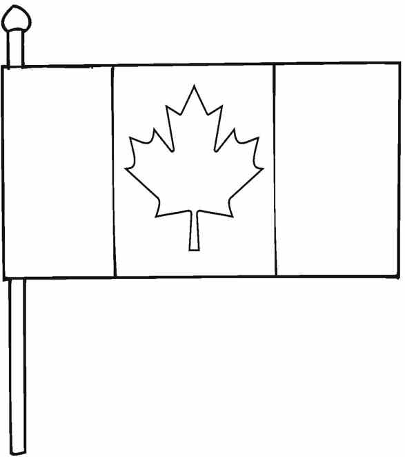A to z kids stuff canada flag color page