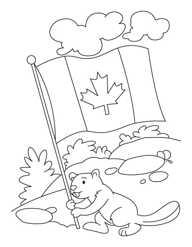 Happy beaver celebrating the canada day coloring pages download free happy beaver celebrating the canada day coloring pages for kids best coloring pages