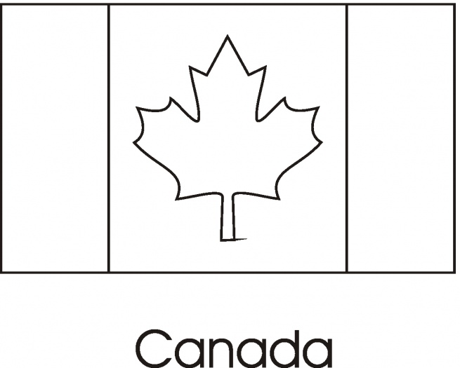 Canada flag coloring page