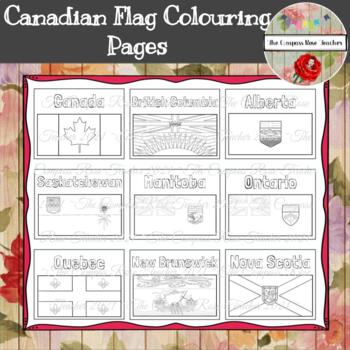 Canadian provincialterritorial flags colouring pages tpt