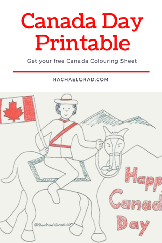 Canada day colouring sheet free printable rcmp mountie on horse art â rachael grad