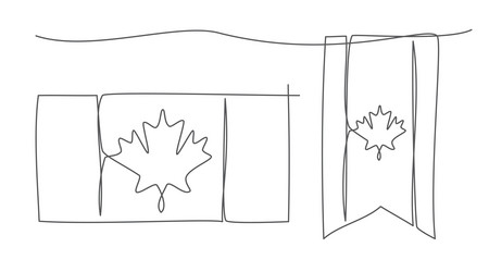 Black and white canada flag vector images over
