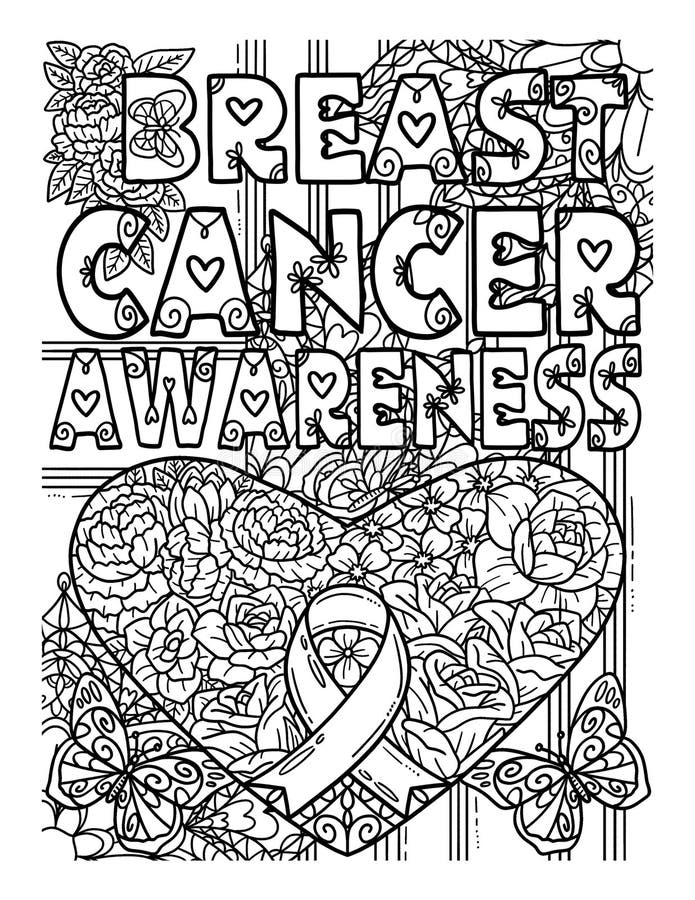 Cancer awareness coloring page stock illustrations â cancer awareness coloring page stock illustrations vectors clipart