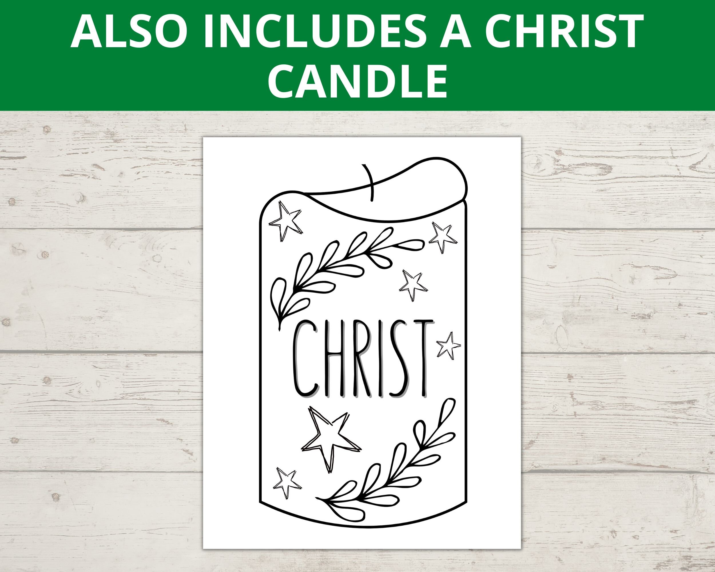 Advent candle for kids advent coloring page catholic advent wreath candle catholic christmas coloring page christmas color pages instant download