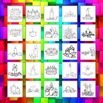 Light up your imagination with printable candle coloring pages collection pdf