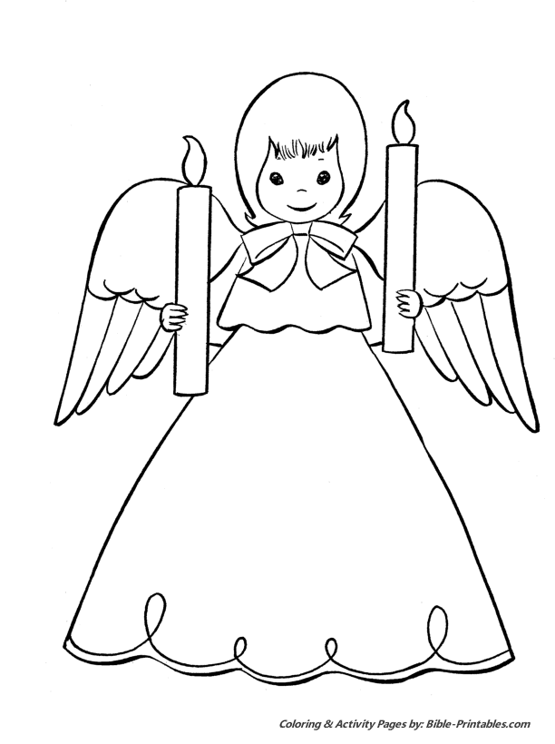 Christmas scenes coloring pages