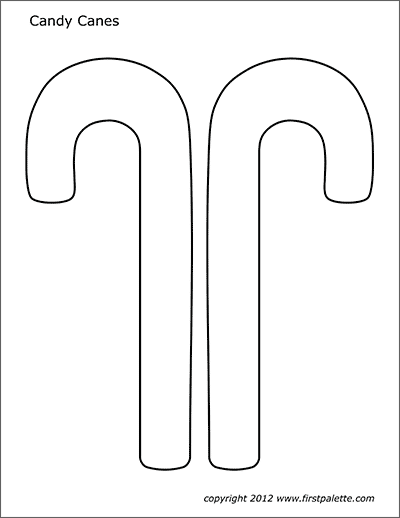 Candy canes free printable templates coloring pages
