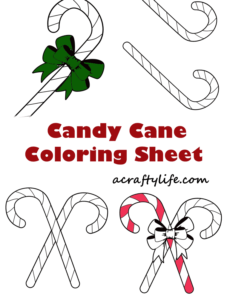 Free candy cane coloring sheet printable christmas coloring page