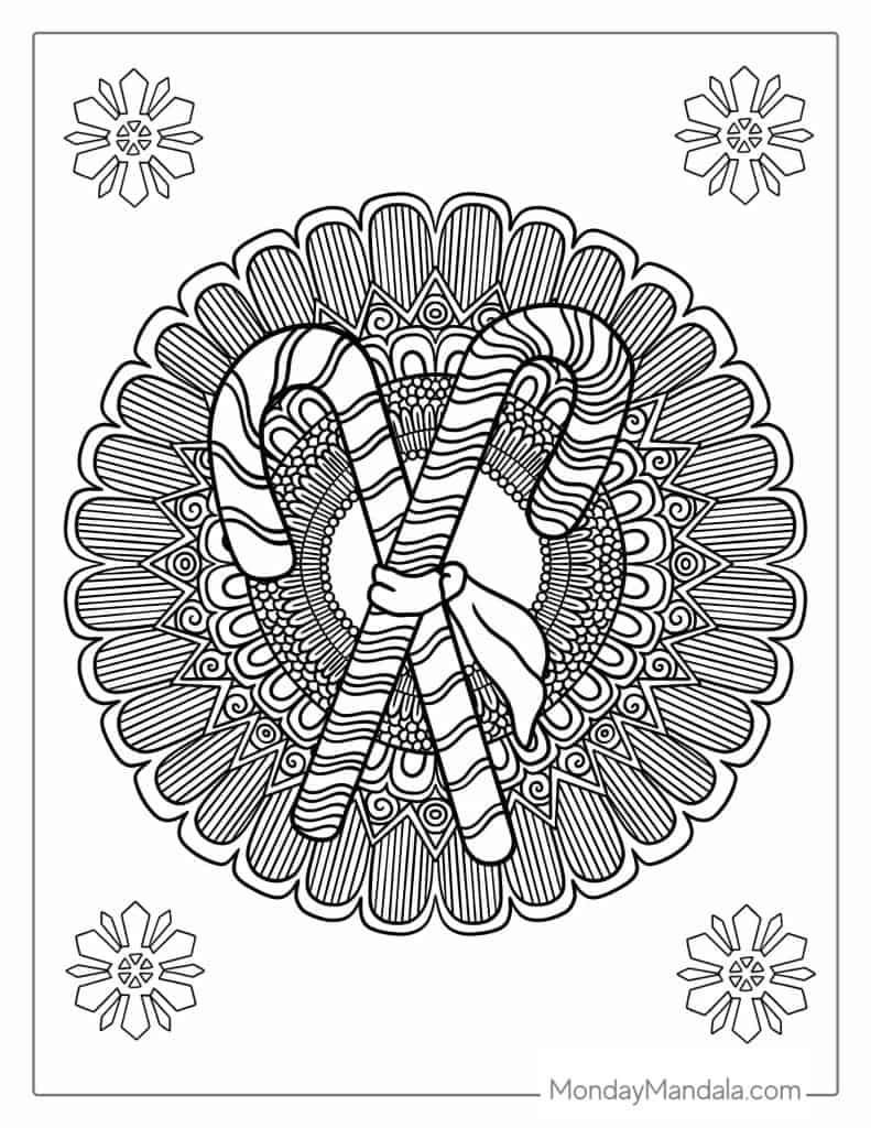 Candy cane coloring pages free pdf printables