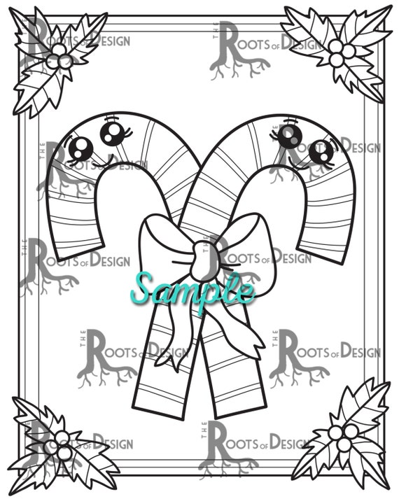 Buy instant download candy canes coloring page print doodle art printable online in india