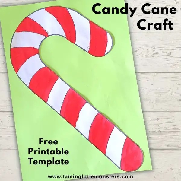 Candy cane art for kids