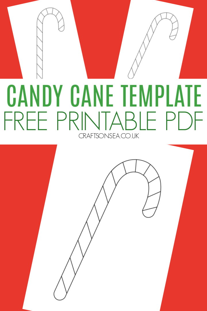 Free candy cane printable template