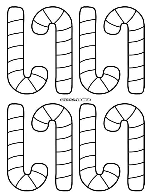 Candy cane template