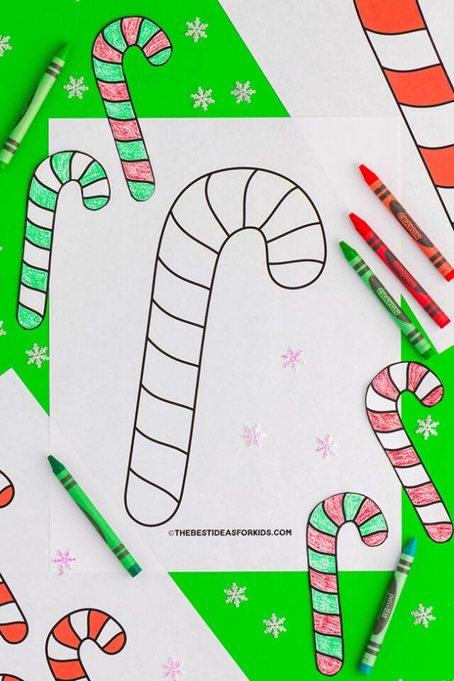 Candy cane template free printables