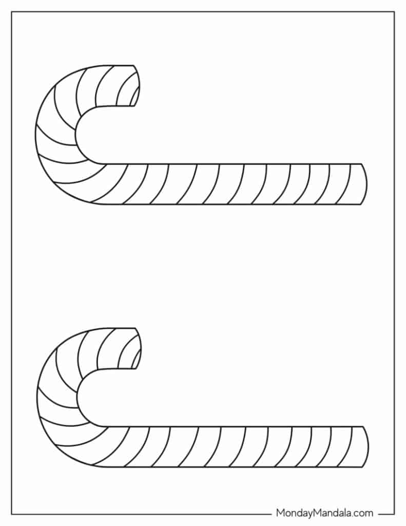 Candy cane templates free pdf printables