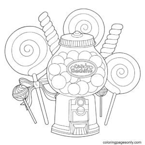 Candy coloring pages printable for free download