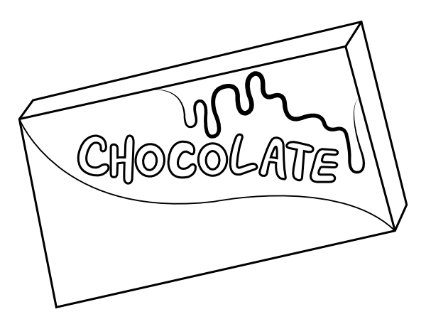Printable chocolate candy coloring page