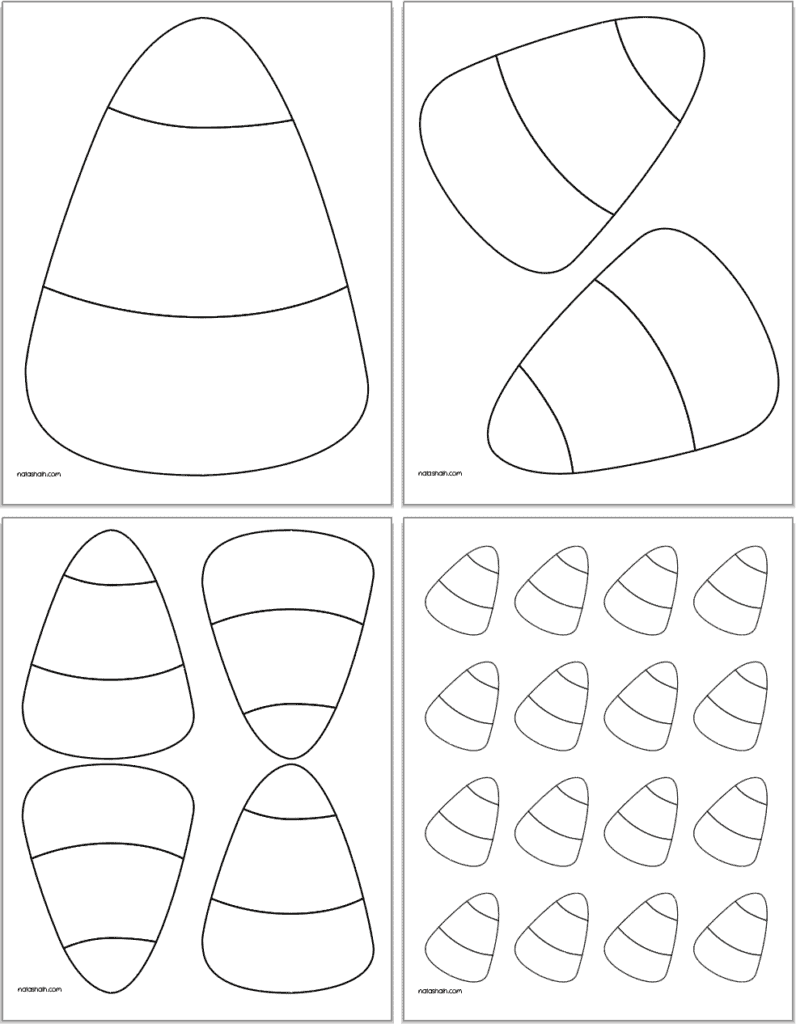 Free printable candy corn templates