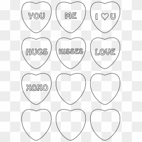 Candy heart coloring sheets with free printable heart