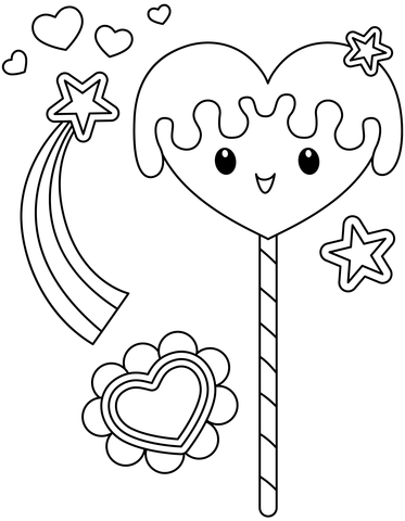 Kawaii candies coloring page free printable coloring pages