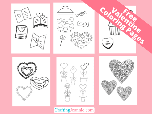 Valentine coloring pages free printable
