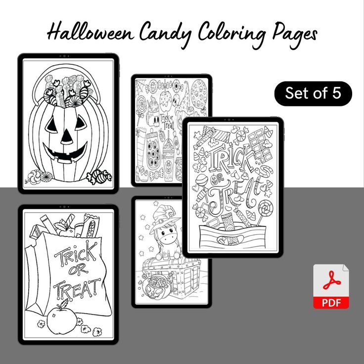 Halloween candy coloring pages printable template in pdf candy coloring pages halloween candy halloween coloring pages