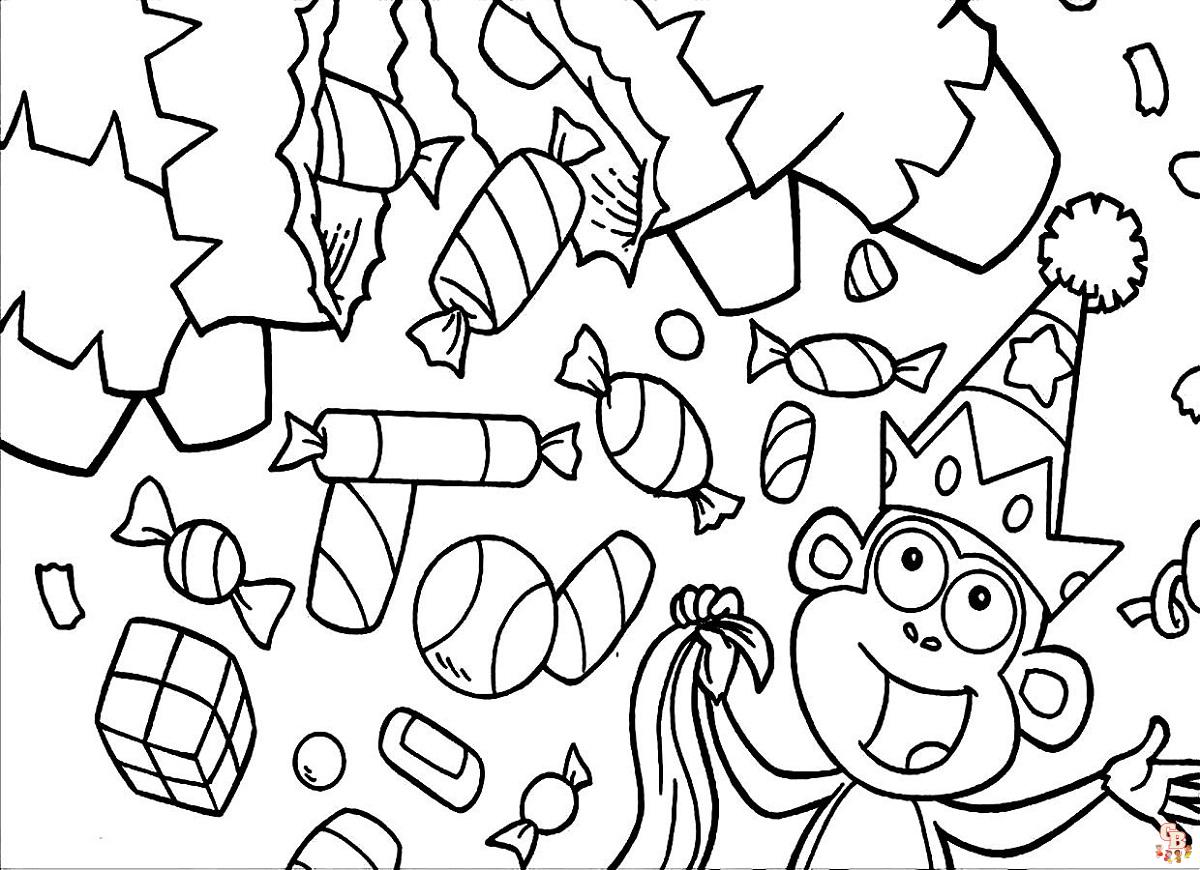 Sweeten up your day with candyland coloring pages