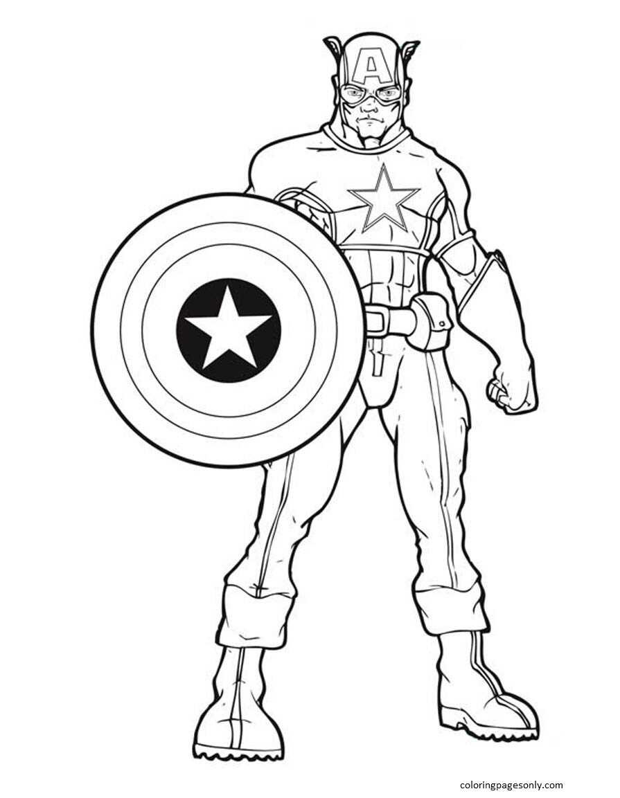 Captain america coloring pages printable for free download
