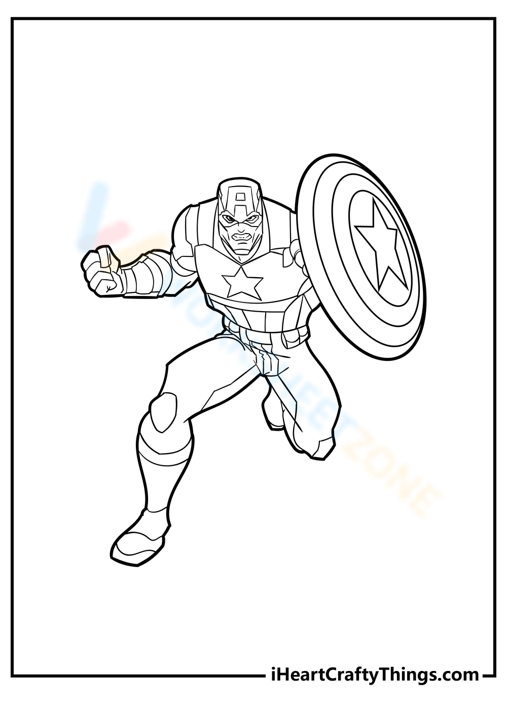 Free printable captain america coloring pages for kids